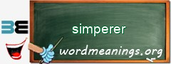 WordMeaning blackboard for simperer